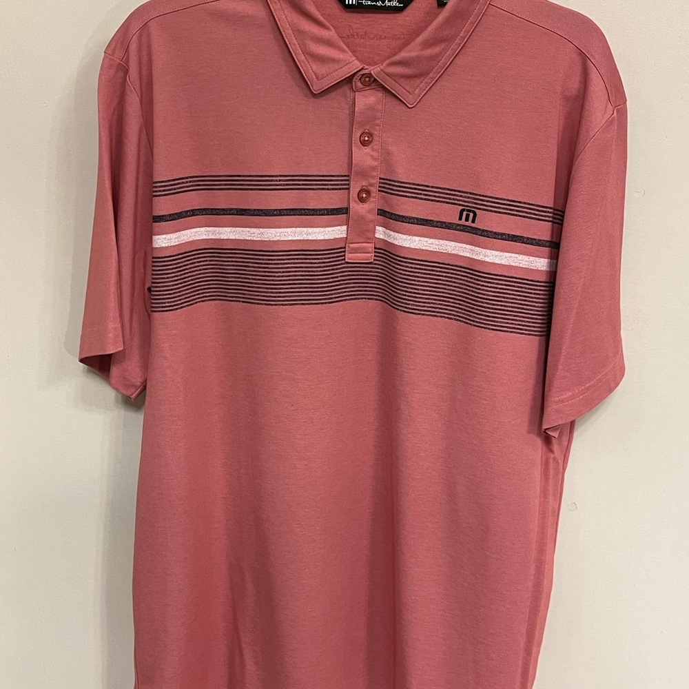 TravisMathew Pink Polo Shirt XL